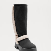 Aspen Sherpa Knee High Boots - Black