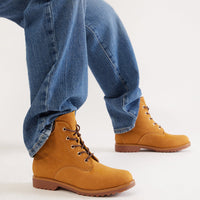 Bennett Lace Up Booties - Tan