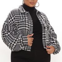 Not Your Only Houndstooth Jacket - Black/combo