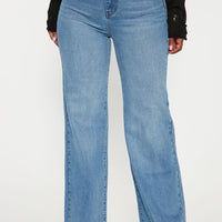 Bridge The Distance Wide Leg Jeans - Blue Wash