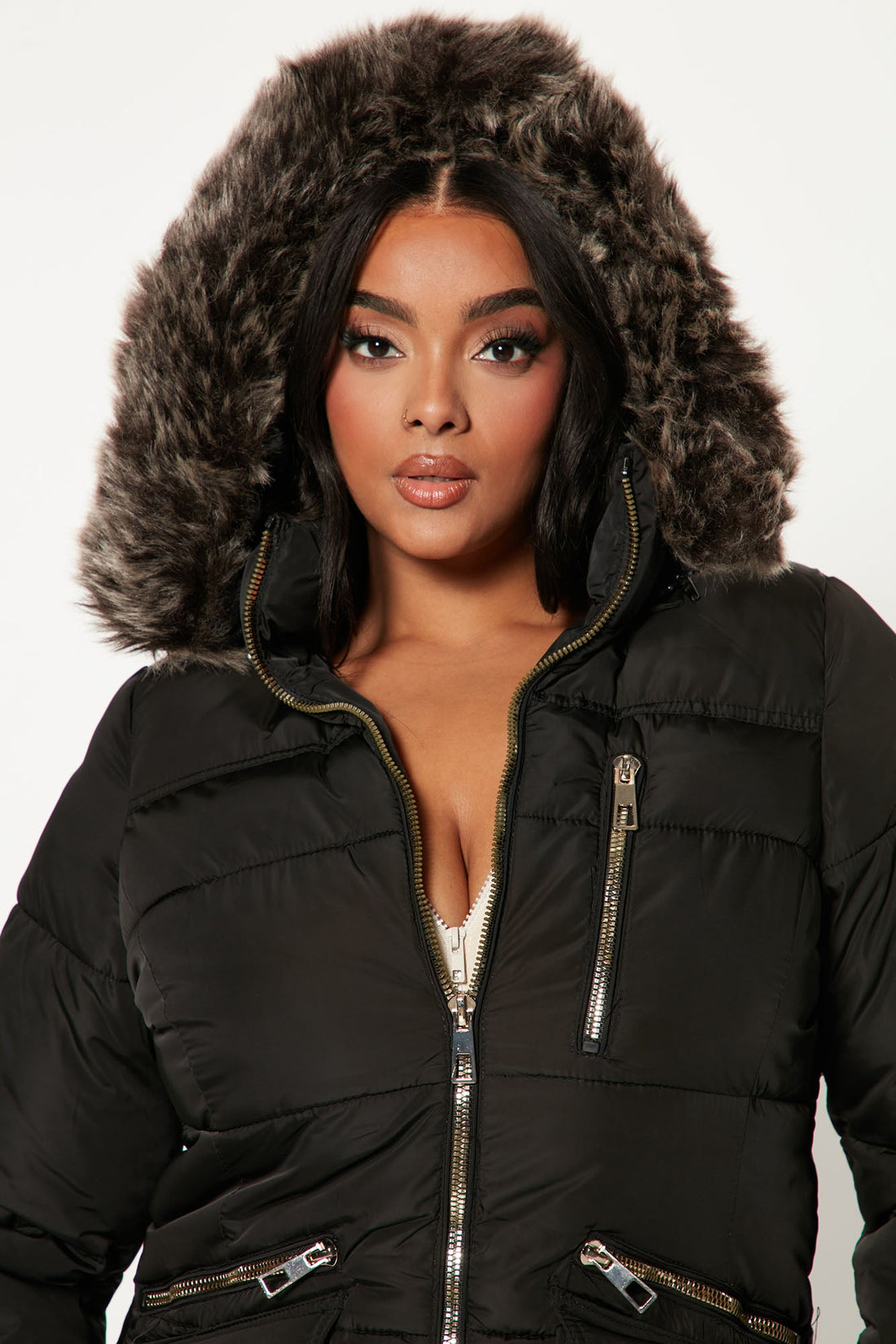 Cool Vibes Puffer Coat - Black