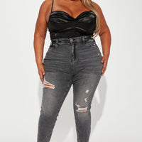 Living Life High Stretch Skinny Jeans - Black Wash