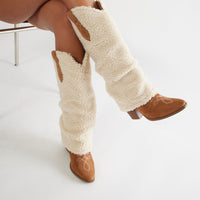 Baxter Sherpa Boots - Beige/Brown