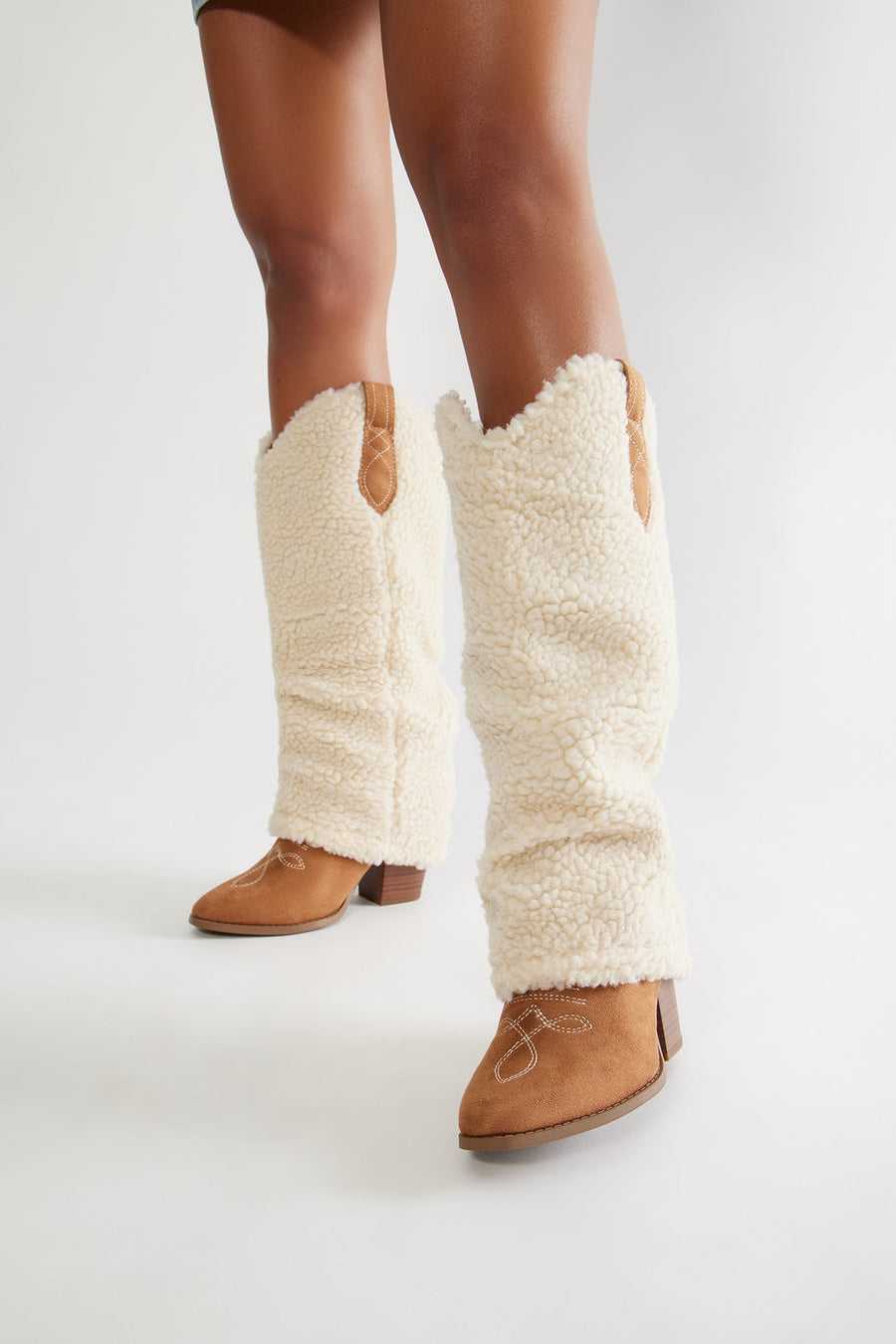 Baxter Sherpa Boots - Beige/Brown