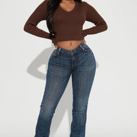 Out Of My Way Low Rise Bootcut Jean - Dark Wash
