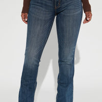 Out Of My Way Low Rise Bootcut Jean - Dark Wash