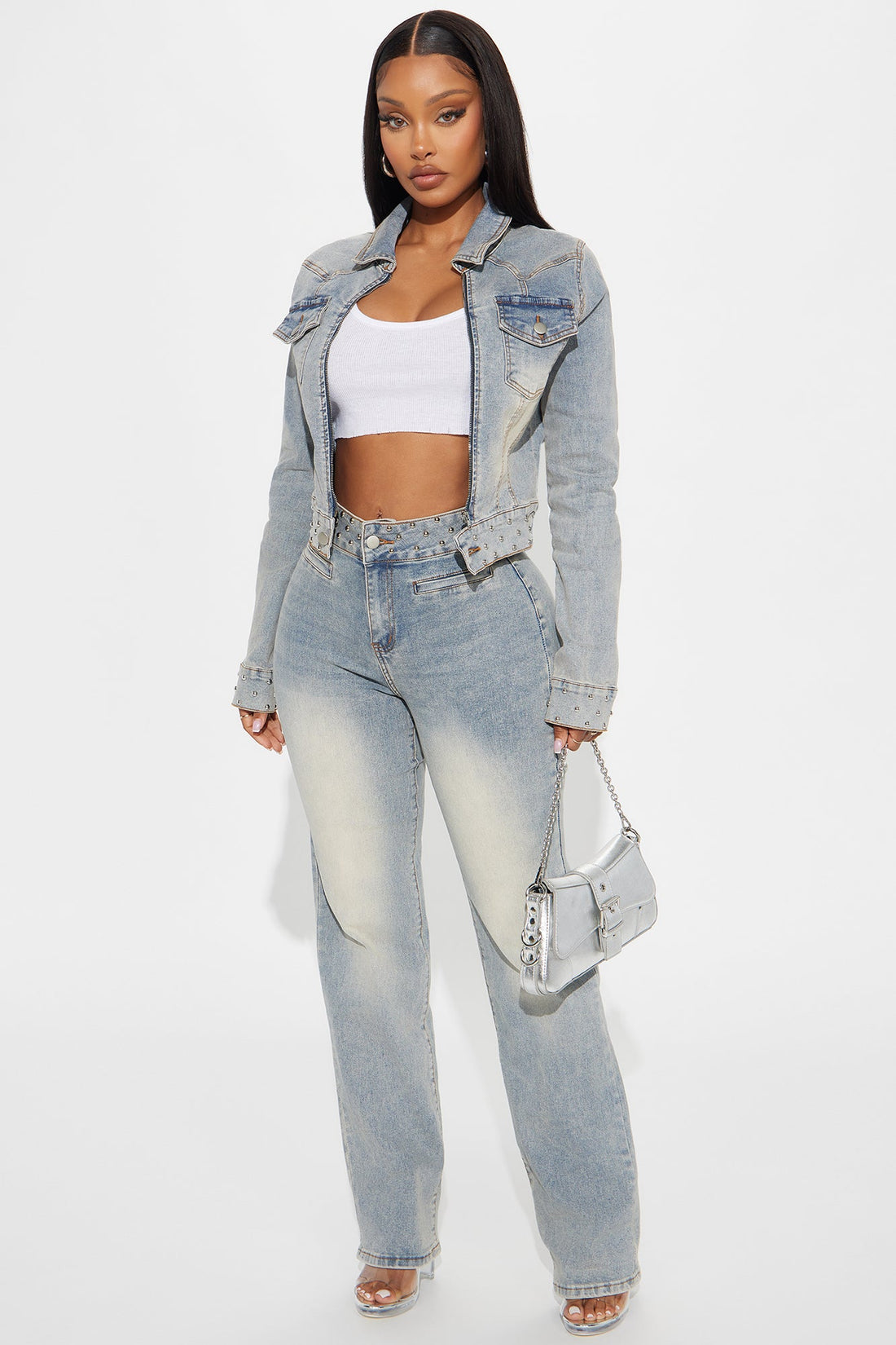 Matched Energy Stretch Denim Jacket - Vintage Wash