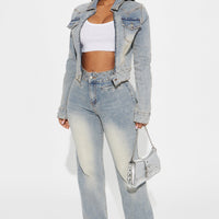 Matched Energy Stretch Denim Jacket - Vintage Wash