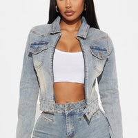 Matched Energy Stretch Denim Jacket - Vintage Wash