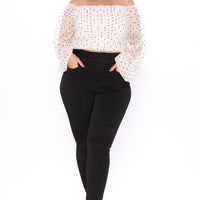 Snatch Me Tight Booty Lifter Skinny Jeans - Black