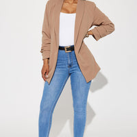 The Celine Blazer - Taupe