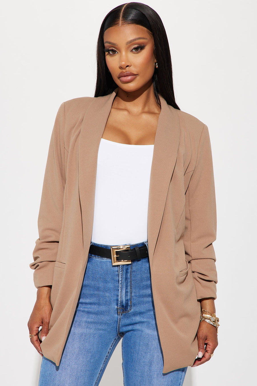The Celine Blazer - Taupe