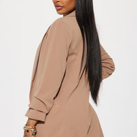 The Celine Blazer - Taupe