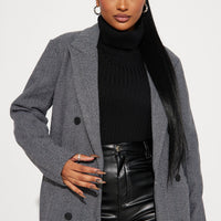 Nayeli Wool Trench - Black