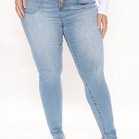 Tall Nequita High Rise Skinny Jeans - Light Blue Wash