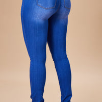 Emma Super Stretch High Rise Skinny Jean - Blue