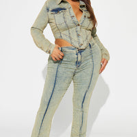 Vittoria Tinted Stretch Skinny Jeans - Light Wash