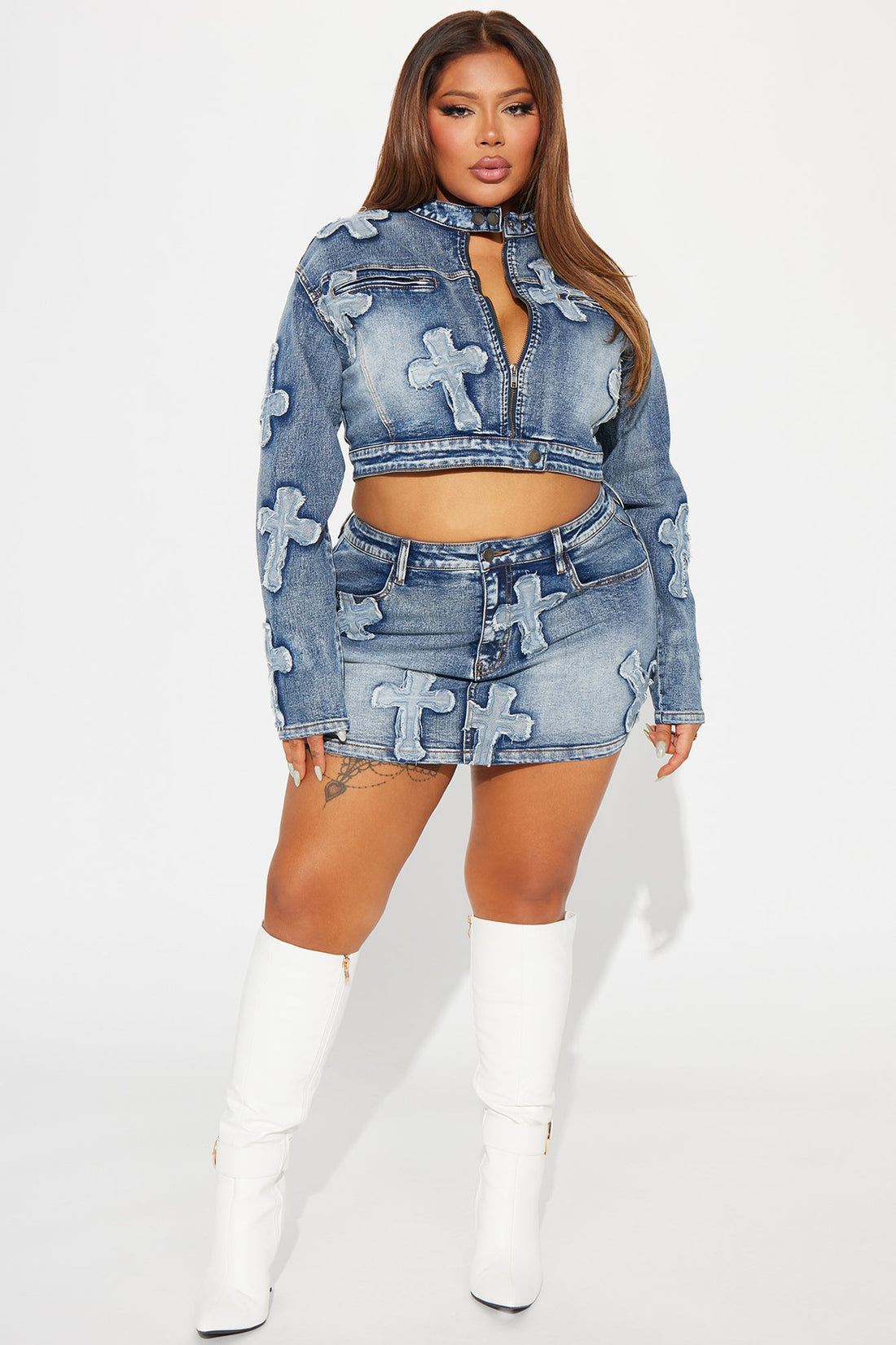 Cross Your Mind Denim Jacket - Medium Wash