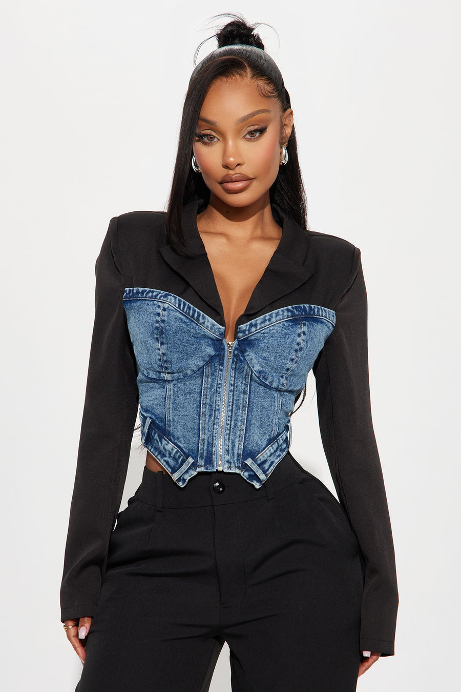 Take The Edge Off Blazer - Black/combo