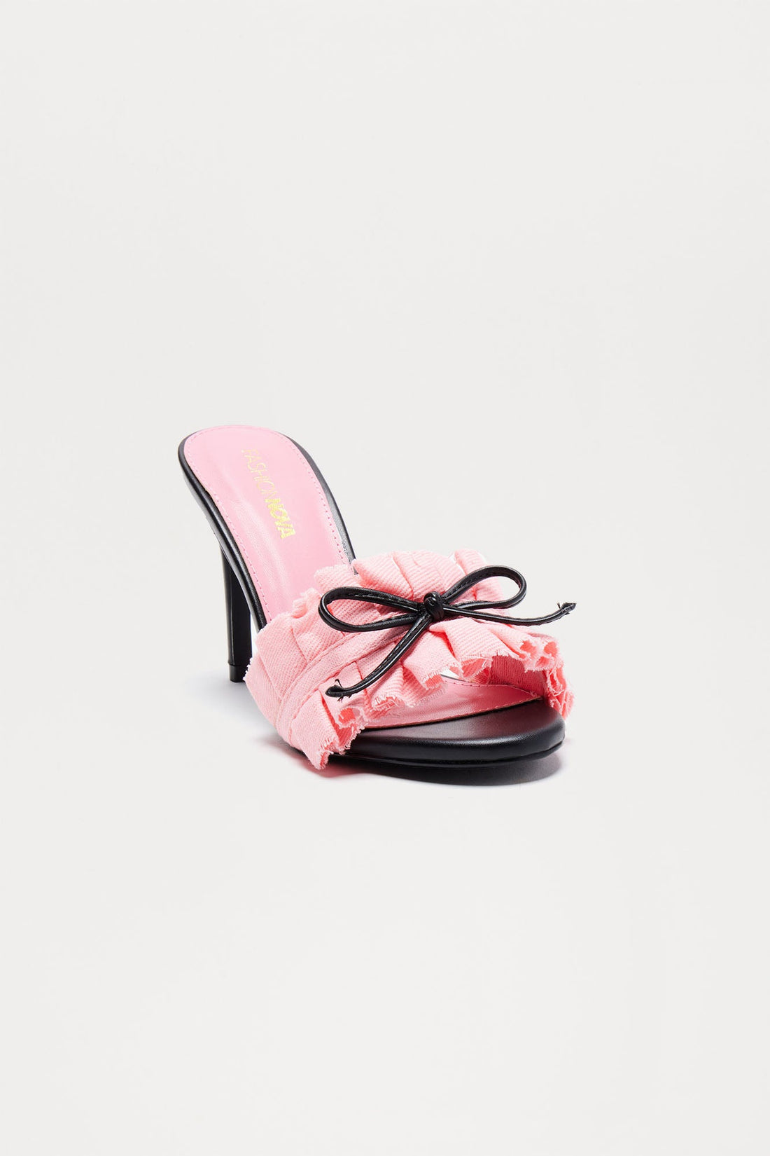 Betsey Bow Mules - Black/Pink