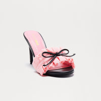 Betsey Bow Mules - Black/Pink