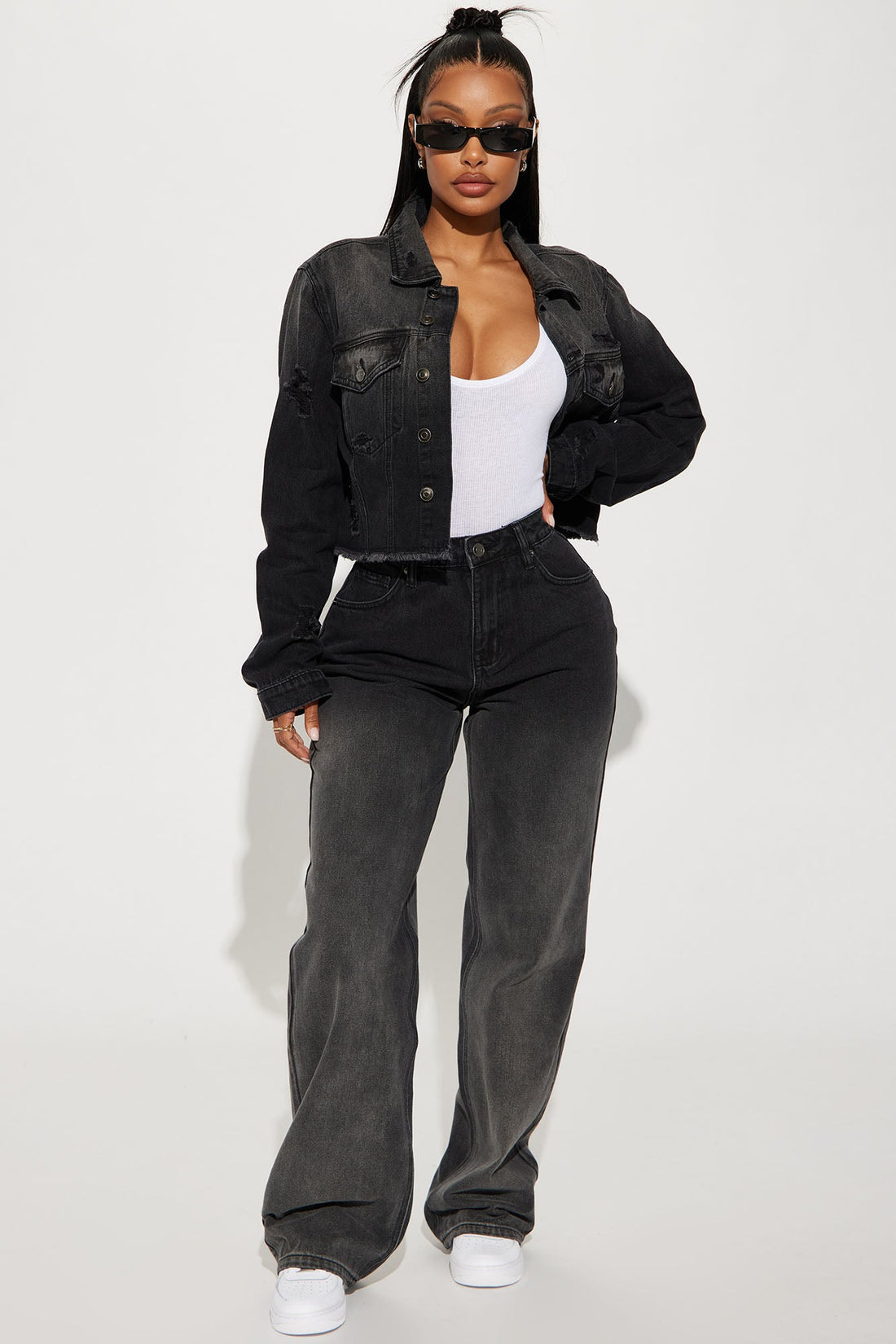 Onyx Ombre Non Stretch Straight Leg - Black Wash
