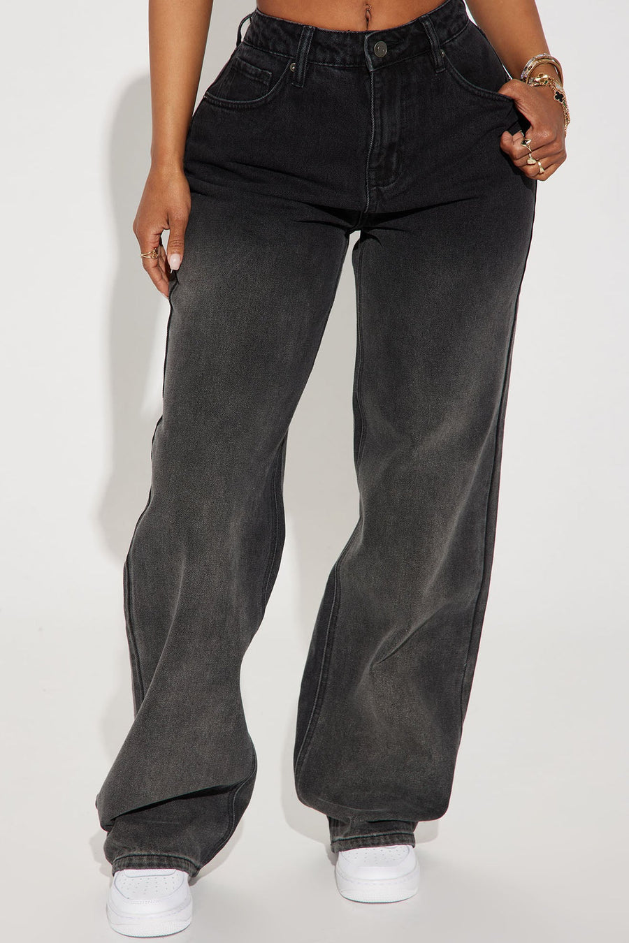 Onyx Ombre Non Stretch Straight Leg - Black Wash