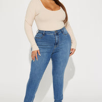 Dare Devil High Rise Skinny Jeans - Medium Blue Wash