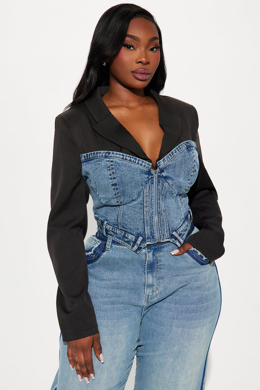 Take The Edge Off Blazer - Black/combo