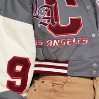 Cali Teddy Bomber Jacket - Grey/Combo
