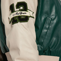 Walk The Hallways Varsity Jacket - Green/combo
