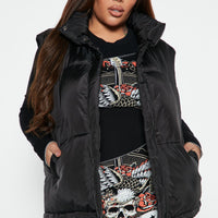 Leave It To Me Puffer Vest - Black
