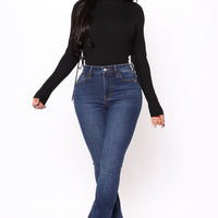 Affair Of The Flare Stretch Jeans - Dark Wash