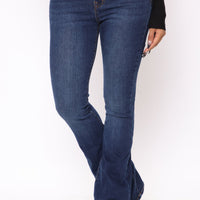 Affair Of The Flare Stretch Jeans - Dark Wash