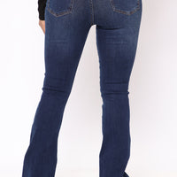 Affair Of The Flare Stretch Jeans - Dark Wash