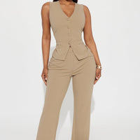 Core Competency 2 Piece Blazer - Taupe