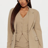 Core Competency 2 Piece Blazer - Taupe
