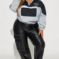 Bring Home The Win Raiders Windbreaker  - Black/combo