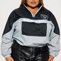 Bring Home The Win Raiders Windbreaker  - Black/combo