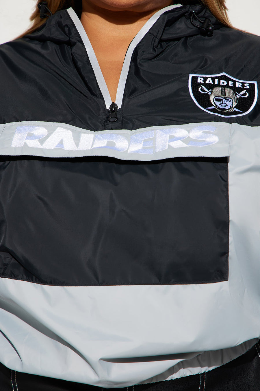 Bring Home The Win Raiders Windbreaker  - Black/combo