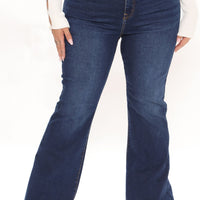 Affair Of The Flare Stretch Jeans - Dark Wash