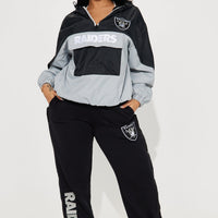 Bring Home The Win Raiders Windbreaker  - Black/combo