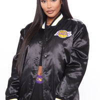 NBA Slam Dunk Lakers Bomber Jacket - Black