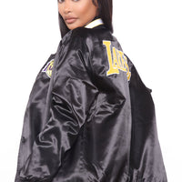 NBA Slam Dunk Lakers Bomber Jacket - Black