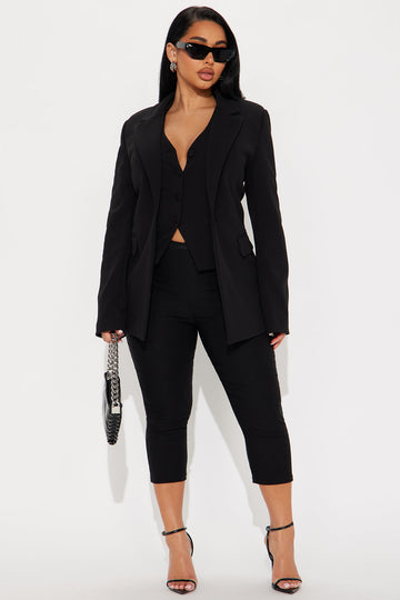 Core Competency 2 Piece Blazer - Black