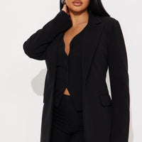 Core Competency 2 Piece Blazer - Black