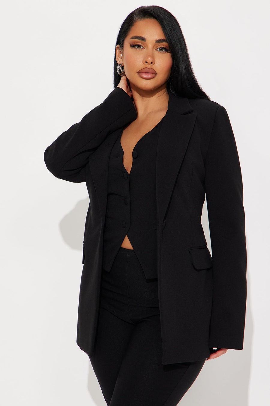 Core Competency 2 Piece Blazer - Black