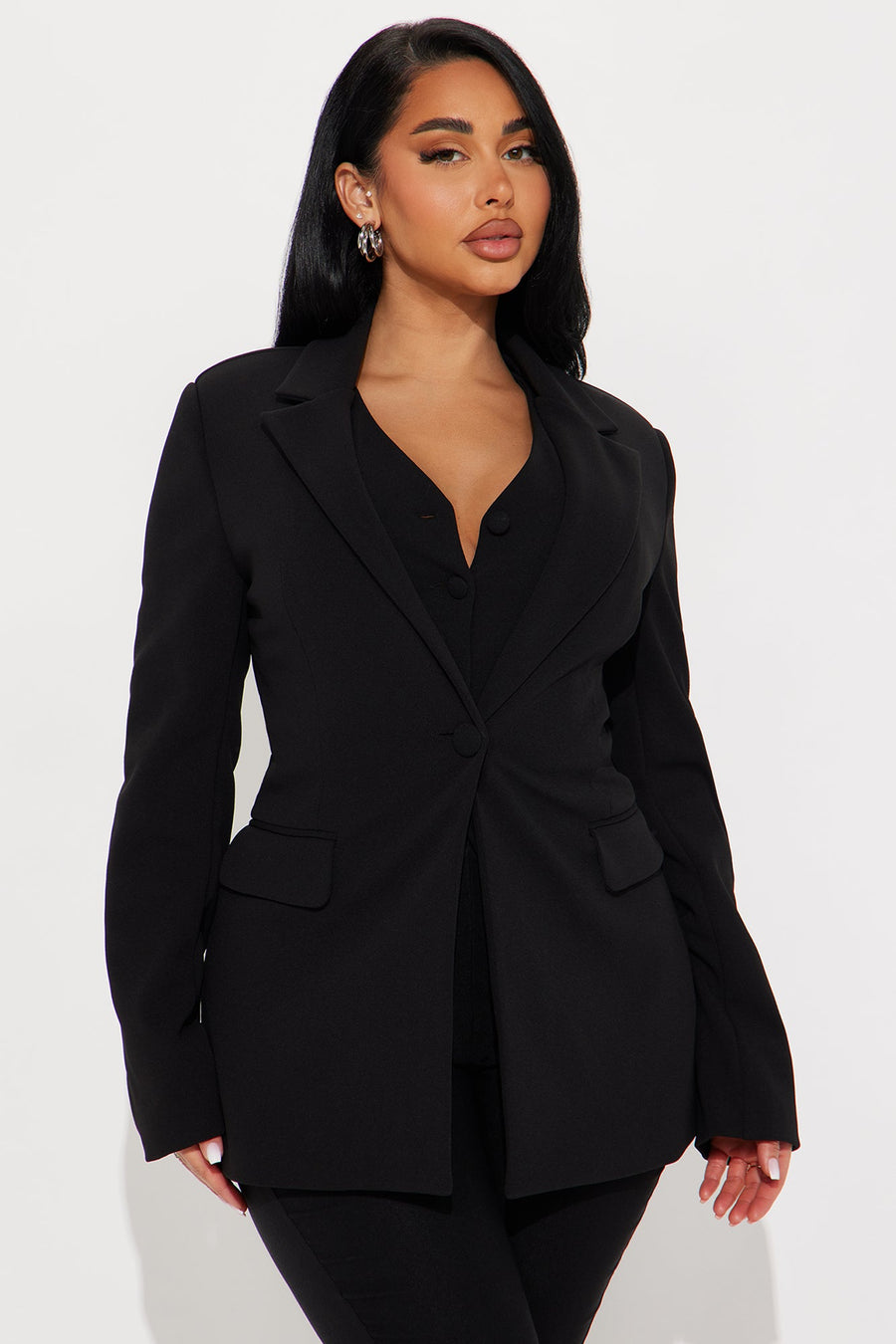 Core Competency 2 Piece Blazer - Black