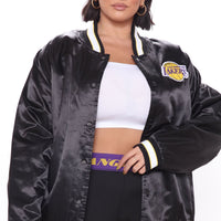 NBA Slam Dunk Lakers Bomber Jacket - Black