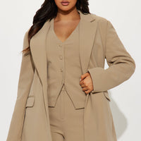 Core Competency 2 Piece Blazer - Taupe